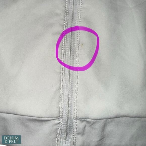 Lululemon Hit It Jacket White Laser Cut Perforated Zip Up Activewear Size 4 - Picture 11 of 14